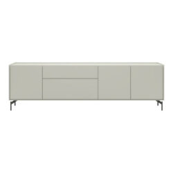 Noon, buffet 240 cm - 3-portes + 2-tiroirs - complet silk grey