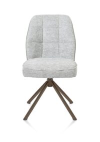 Bell, eetkamerstoel - steelbrown frame recht - draaibaar - pocket - combi Calabria/Vada - Olijf - Afbeelding 2