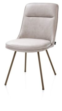Mateo, chaise - 4-pieds - steelbrown - Pala - Gris clair - Image 2
