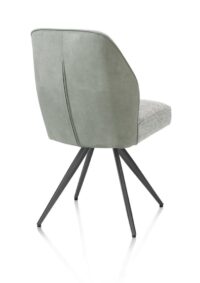 Bell, chaise - piétement graphite - confort ressorts - combi Calabria/Vada - Olive - Image 3