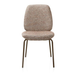 Fae, chaise - 4 pieds - steelbrown - tissu Bellini - cuivre