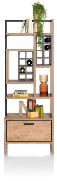 Pavarotti, roomdivider 70 cm - 1-tiroir t&t + 7-niches + 16-range bouteilles
