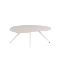 Saluti, eetkamertafel organisch 180 x 120 cm. - 4 poot - cr&egrave;me - Light sand