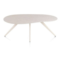 Saluti, table organic 180 x 120 cm. - 4 pieds - cr&egrave;me - Light sand