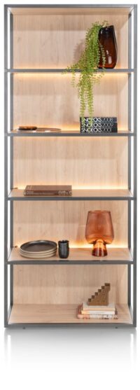 Lindfield, boekenkast 80 cm. - 5-niches (+ LED)