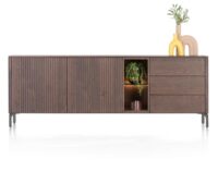 Trenton, Dressoir 210 cm. - 2-deuren + 3-laden + 2-niches - Clay