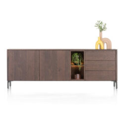 Trenton, Buffet 210 cm. - 2 portes + 3 tiroirs + 2 pinces - Clay