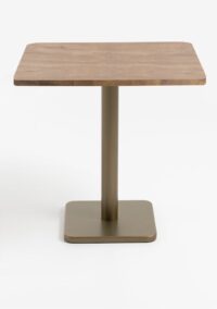 Brest table de bistrot vintage oak 75x75cm - Or