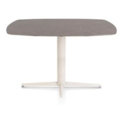 Saluti, table de bar ovale 150 x 105 cm. - pied central - cr&egrave;me - Lava