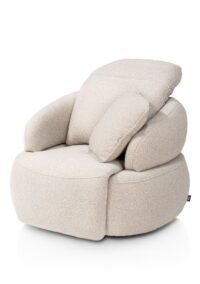 Hollywood, homecinema draaifauteuil - incl. accu - stof Cloudy - beige