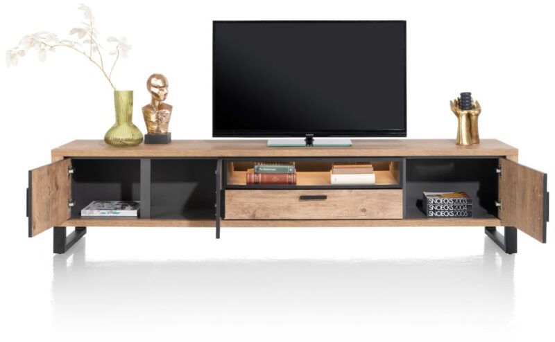 Pavarotti, Lowboard 240 Cm - 3-Deuren + 1-Lade + 1-Niche (+ Led) - Afbeelding 3