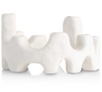 Jet bougeoir H14,5cm - Blanc