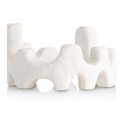 Jet bougeoir H14,5cm - Blanc