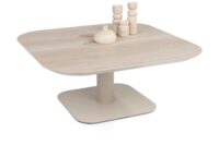 Brianto, salontafel 90 x 90 cm - keramiek blad Travertin - Afbeelding 2