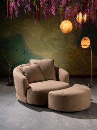 Cervos, Pouf grand - Tissu Vada - sage vert - Image 2