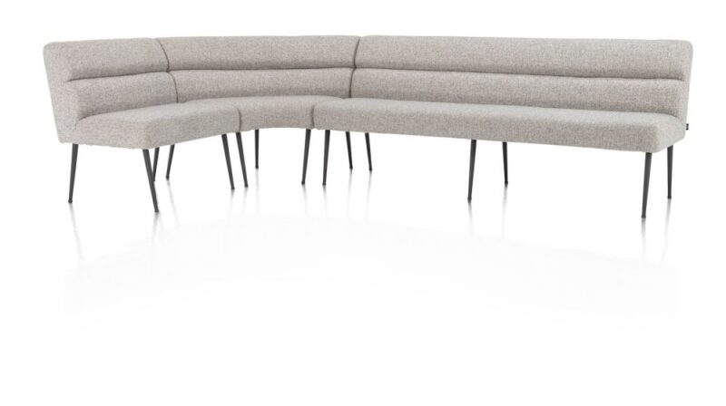 Jace, Banc 200 Cm + Confort Ressorts - Tissu Luton - Gris - Image 3