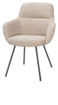 Mateo, armstoel - 4-pootjes - graphiet - Bellini - Creme - Afbeelding 2