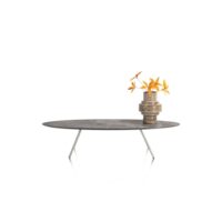 Niora, salontafel 150 x 50 cm - HPL marmer licht grijs - Silk grey