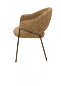 Noel, armstoel, incl. pocketvering, stof Sevilla creme, frame steelbrown - Okergeel - Afbeelding 3