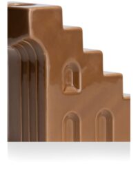 Skira bougeoir H11.8cm - Brun - Image 3