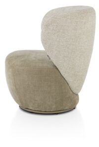 Solee, fauteuil - 360 draaibaar - incl. lende-kussen - combi stof Luton & Cadiz - frame tone in tone - Groen - Afbeelding 2