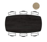 Arvada, table 220 x 110 cm. - ovale - pied central long - Onyx - Image 2