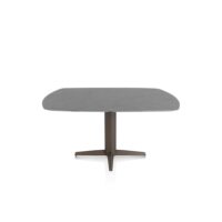 Saluti, eetkamertafel ovaal 150 X 105 cm. - centrale teenpoot - steelbrown - Antraciet