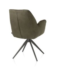 Bell, armstoel - grafiet frame - draaibaar - relax - pocket - combi Calabria/Vada - mosgroen - Afbeelding 3