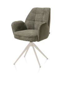 Bell, armstoel - creme frame - draaibaar - pocket - combi Calabria/Vada - mosgroen - Afbeelding 2