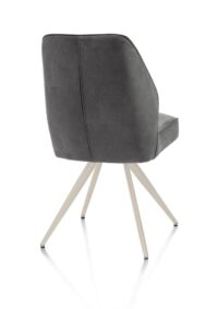 Bell, eetkamerstoel - creme frame - pocket - stof Calabria - Antraciet - Afbeelding 3