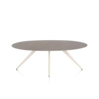 Saluti, eetkamertafel ellips 210 x 105 cm. - 4 poot - cr&egrave;me - Lava