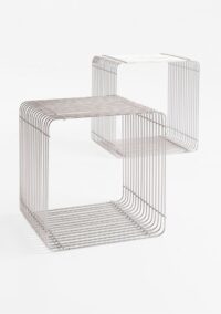 Gus jeu de 2 etagere murale H35-40cm - Argent