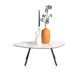 Montello, salontafel 94 x 49 cm. - hoogte 35 cm. - keramiek blad - wit