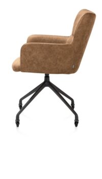 Sage, armstoel + wielen - alu frame in rough off black - stof Oregon - Desert - Afbeelding 3