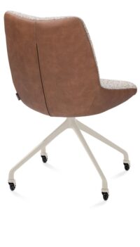 Mats, chaise - roulettes - creme - Pala cognac + Luton cuivre - Image 2