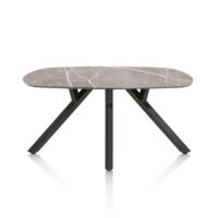 Minato, eetkamertafel - ovaal - 200 x 105 cm. - Lichtgrijs