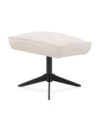 Bobbian, poef, stof Sevilla creme, frame zwart metaal - Afbeelding 2