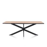 Avalox, eetkamertafel 230 x 98 cm - kleur oak natural vintage - centrale poot