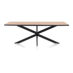 Avalox, eetkamertafel 230 x 98 cm - kleur oak natural vintage - centrale poot