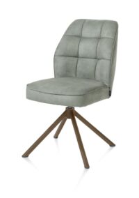 Bell, eetkamerstoel - steelbrown frame recht - draaibaar - pocket - stof Calabria - Olijf - Afbeelding 2