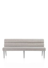 Jace, banc 200 cm + confort ressorts - tissu Luton - gris