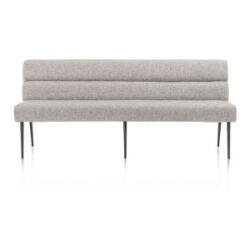 Jace, banc 200 cm + confort ressorts - tissu Luton - gris