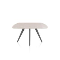 Saluti, eetkamertafel ovaal 150 x 105 cm. - 4 poot - graphiet - Light sand