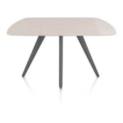 Saluti, table ovale 150 x 105 cm. - 4 pieds - graphite - Light sand