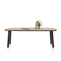 Avalox, eetkamertafel ovaal 240 x 110 cm - kleur naturel - 4 poot