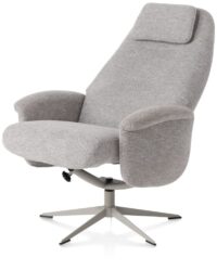 Tonale, relax-fauteuil incl. poef - silk grey frame - Afbeelding 2