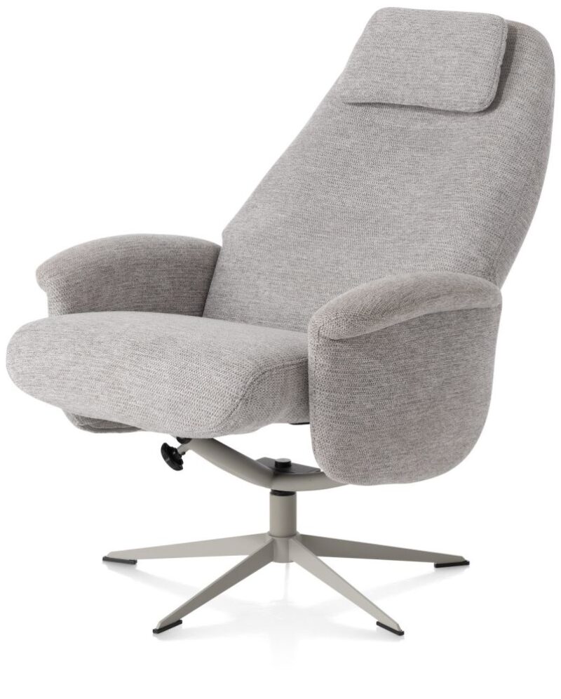 Tonale, Relax-Fauteuil Incl. Poef - Silk Grey Frame - Afbeelding 2