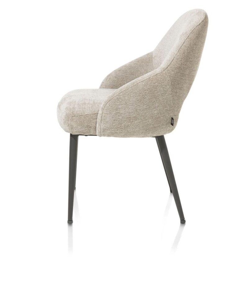 Nikolas, Chaise - Gris (Ral 7022) - Tissu Enzo - Champagne - Image 3