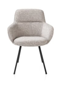 Mateo, armstoel - 4-pootjes - rough off black - Bellini - Kiezel