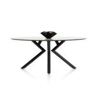 Masura, bartafel ellips - 220 x 105 cm (hoogte 92 cm) - wit